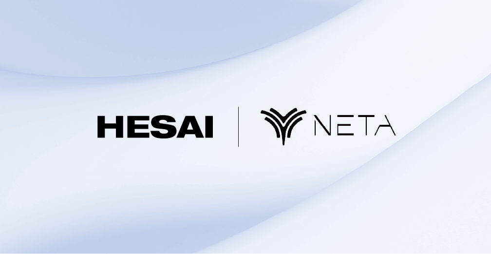 Hesai Announces ADAS Lidar Design Win with Neta Auto’s New Series Production Vehicle